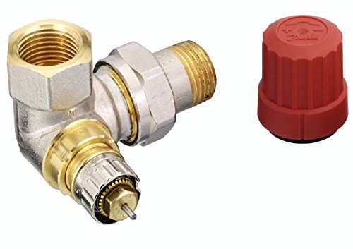 Danfoss Ventilunterteil RA-N 15 1/2 Winkeleck rechts matt vernickelt