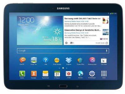 Samsung Galaxy Tab 3 25,7 cm (10,1 Zoll) Tablet (Intel Atom Z2560, 1,6GHz, 1GB RAM, 16GB interner Speicher, 3,2 Megapixel Kamera, 3G,WiFi, Android 4.2) schwarz