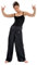 FANTAZIA Pantalon pecheur thailande Noir uni - Taille Unique - 100% Coton - Noir - Basique uni - Confortable & Original - Créé en France, Fabrication Ethique Depuis 2004