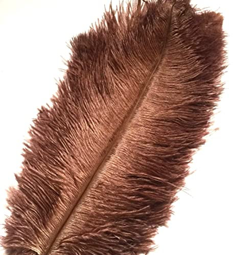 Crenze 10Pcs Straußenfedern 12-14Inch (30-35cm) Für Haus Hochzeitsdekoration bietet (Braun)