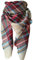 MAKFORT Damen Winter Schal Imitation Kaschmir Bunt Quadratisch Deckenschal 140 * 140cm Bunt Rot