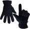 OZERO Hirschleder Winterhandschuhe, Thermo Lederhandschuhe Skihandschuhe Fahrradhandschuhe für Herren und Damen,M,Denim-schwarz