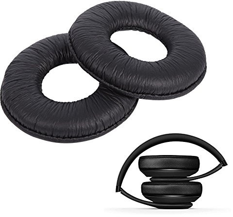 Hakeeta 2Pcs Foam Earpads Soft Replacement Ear Pads Cushion PU Leather Super Confortevole Earpads Adatto per MDR-ZX110 V150 V300 V300 Cuffie Black