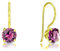 Orecchini Ametista - Orecchini Donna Pendenti Argento 925 Placcati Oro Giallo con Cristalli Ametista - Punto Luce Orecchini Lilla - Orecchini a Monachella - Orecchini Dorati - Punti Luce Oro
