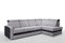 Robin Glen Ecksofa mit Schlaffunktion Bettkasten Kopfstützen Abnehmbare Rückenkissen Sofa L-Form Schlafsofa Freistehende Eckcouch Schlafcouch Wohnzimmermöbel Wohnlandschaft Rechts Grau