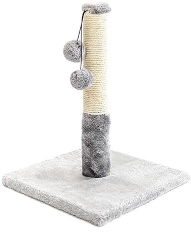 INTRECCI Tiragraffi per Gatti, Albero Tiragraffi, 30X30X40 cm, Giochi per Gatti in Casa, con Peluche, Facile da Montare, per Artigli Sani, Protegge Gli Arredi, Aumenta Felicità e Benessere del Gatto