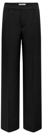 ONLY Damen Onlberry Hw Wide Pant TLR Hose, Black, 40/32