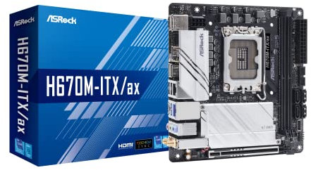 Asrock PLACA BASE H670M-ITX/AX INTEL H670 LGA 1700 MINI ITX