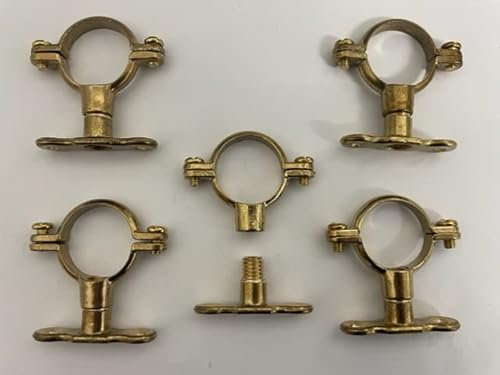 Brass Munsen Ring & Back Plate- Pack of 5 in 15mm, 22mm, 28mm, 35mm, 42mm or 54mm - TNJ Pipe Clips® (22mm)
