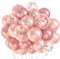 CHRORINE 50 Stück Roségold-Luftballons, 30,5 cm, Roségold, Konfetti-Ballons mit Bändern für Babyparty, Hochzeit, Geburtstag, Brautfeier, Party-Dekoration