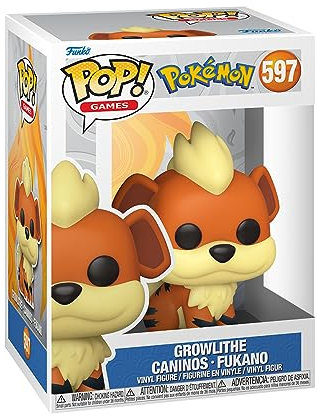 Funko Pop! Games: Pokemon - Growlithe - Fukano - Vinyl-Sammelfigur - Geschenkidee - Offizielle Handelswaren - Spielzeug Für Kinder und Erwachsene - Video Games Fans - Modellfigur Für Sammler