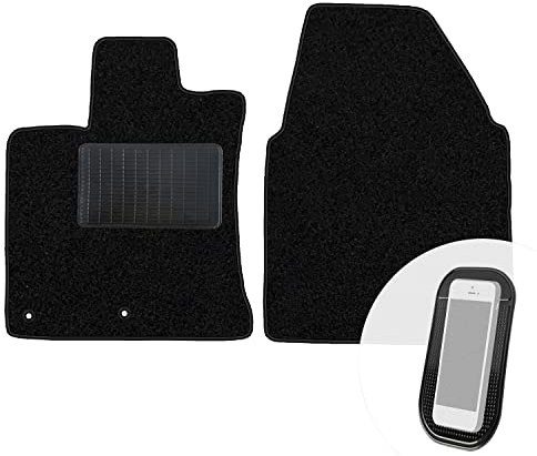moto-MOLTICO Vorne Fußmatten Auto Velours Autoteppiche Schwarz Automatten Set 2-teilig passend für Nissan Qashqai I 2007-2012