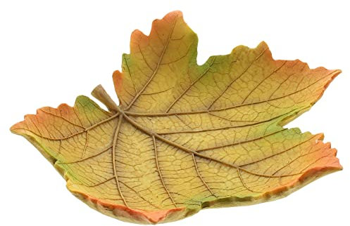 FRANK FLECHTWAREN Dekoschale Herbstblatt, Polyresin Maße: 25 x 13 x 6 cm