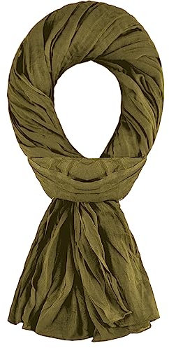 Van Der Rich ® - Schal 100% Leinen (Made in Italy) - Damen/Herren (Khaki)