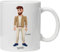 Movoo Design Tazza in Ceramica Tazza/Mug Lavabile Personalizzata con Nome - Crea il tuo Avatar - Versione Maschile
