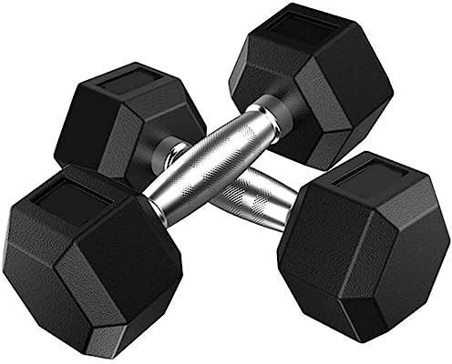 Kurzhanteln Hanteln Sechseck-Hantel Aus Massivem Eisen, Mit Gummi Ummantelt, Sechskant-Hantel Mit Metallgriffen, Für Heimsport Und Fitness Hantel Workout (Size : 15kg(7.5kg*2))