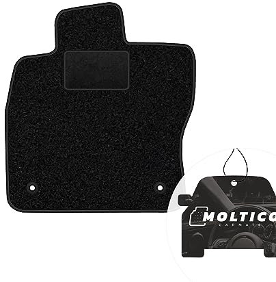 moto-MOLTICO Fahrer Fußmatte Auto Velours Fahrerseite Autoteppiche Schwarz Fahrermatte 1-teilig passend für VW Passat B8 ab 2014