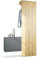 Vladon Garderobe Carlton Set 2, Made in Germany, Wandgarderobe aus Deko-Paneel & hängender Schubladen-Kommode, Anthrazit matt/Eiche Natur (105 x 193 x 35 cm)