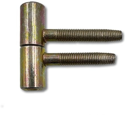 Türbänder türscharniere für holztüren Innentür Zargenbänder Fl 2 zweiteilig Ø 16 mm, Einbohrbänder für gefälzte Türen Stahl verzinkt (1, Gelb)