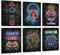 CHDITB 6 Stück Neon Gaming Poster,Game Wandbild für Kinderzimmer,Jugendzimmer Bilder Junge mit Rahmen(25x20CM),Spielkonsole Gamer Zone Gaming Zimmer Wanddeko für Jugendzimmer Spielzimmer Geschenk