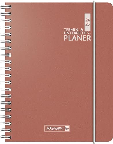 BRUNNEN Termin- & Unterrichtsplaner (2024/2025), 2 Seiten = 1 Woche, A5, 224 Seiten, Baladek-Einband, koralle