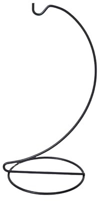 Qinlenyan Decorative Iron Rack Item Showcase Stand Ornament Holder for Glass Balls Spiral Design Hanging Air Plant Terrarium Wedding Home Office Garden Black