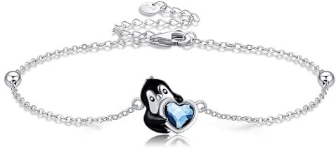 ONEFINITY Pinguin Armband Für Damen 925 Sterling Silber Pinguin Schmuck Geschenk for Mädchen