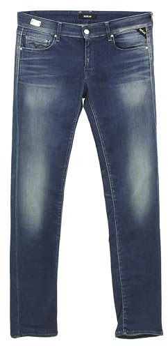 Replay, Rose, Damen Jeans Hose Stretchdenim Midblue Used W 32 L 32