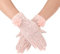 Mikovivi Gants en Dentelle, Gants Courts en Dentelle pour Femme, Gants de Thé Gants en Dentelle Florale Gants de Mariage pour Soirée Mariage Bal de Promo Cosplay (Rose)