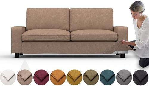 comfortly Bezug für Kivik 2-Sitzer-Sofa, Ersatz-Schonbezug, strapazierfähig, 7-teilig, weicher, strapazierfähiger, waschbarer Stoff, leicht zu reinigen und zu ersetzen (Krone – Antilope)