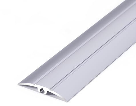 Alu Übergangsprofil,Inklusive Basisprofil Anpassungsprofil, Wasserdicht Abdeckleisten Für Fußböden Teppich Laminat Übergangsschiene, Rampe Übergangsleiste(Silver,4 * 270cm/3 * 90cm)