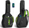 CAHAYA Custodia Softshell Imbottita per Chitarra: Adatta per chitarre acustiche da 40, 41 e 42 pollici, spessore 12 mm, con tasche anteriori, posteriori e laterali, design outdoor alla moda