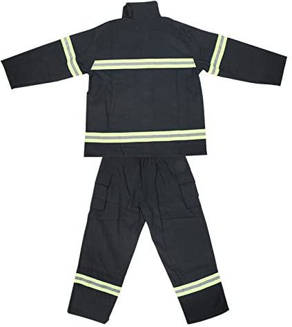 lvifloae Flammhemmende Kleidung, feuerfeste, hitzebeständige, reflektierende Feuerwehr-Schutzjacke und -Hose, feuerfeste Warnschutzjacke für Herren, M