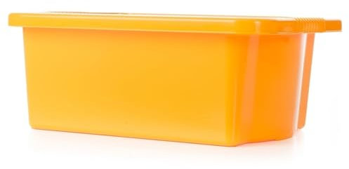 Pemienterprize Ltd 2 x 16L Litre Coloured Plastic Storage Box Stackable Container Open Storage Basket Bin Home Kitchen Organiser Crate Boxes For Shoes Office Stationery Toys Clothes Yellow