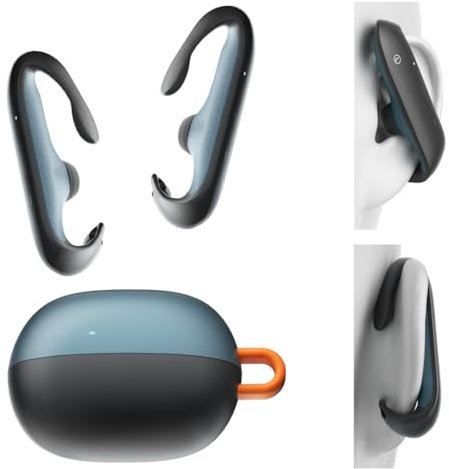 Open Ear Headphones Heavy Bass,Sports Ear Hooks Ultra-Comfort Bluetooth 5.4 Open Earphones,Deep Bass Chip Powerful Sound,Open Wireless Earbuds with Mic Clear Calls,Stable Fitness earbud,36H Playtime