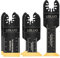 LEILUO 5 Pcs Titanium Oscillating Multitool Blades Universal Multi Tool Accessories for Wood Nails Compatible with DeWalt Makita Ryobi and More