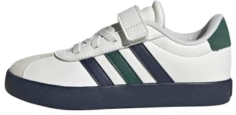 adidas Unisex Kids VL Court 3.0 Hook and Loop Shoes Kids, core White/Collegiate Navy/Collegiate Green, 12.5 UK Child