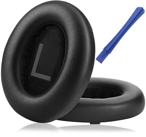 Ersatz-Ohrpolster für Bose 700 - Original-Ohrpolster-Ersatz für Noise Cancelling 700 Kopfhörer, Komfortables, langlebiges Zubehör für Ohrmuscheln, weicheres Proteinleder, schwarz