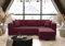 AXLIVING Bordeaux Ecksofa mit Schlaffunktion L-Form Vinoria 255 cm Rechts
