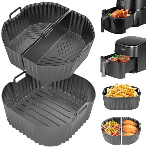 Molde Silicona Freidora de Aire, Silicona Air Fryer para COSORI 5,5L/6L/6,2L/6,4L, Philips XL 8,3L, Russell Hobbs XXL 8L/8,3L, Air Fryer Silicona Inserto para Philips 2000 Serie 6.2L NA230