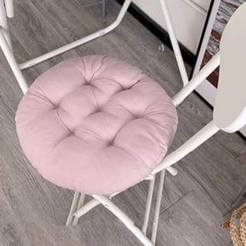 Hengrongshen 4 Pezzi Cuscini Rotondi per Sedia Grigio-Rosa, Cuscini per Sedie 40 x 40 Cm, Cuscino Sedia Esterno, Interni ed Esterni per Sedia da Ufficio, Sedia da Balcone, Sedie da Ufficio