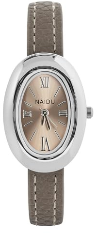 APXEL Armbanduhr Damen Ovale, Damenuhr mit Vintage Lederarmband Minimalistische Uhr für Damen Analog Quarzuhr Klassische Business Elegante Damenuhr Geschenke