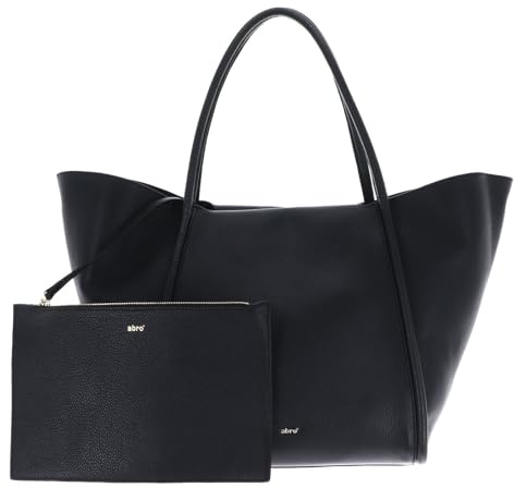 Abro Schultertasche Leather Agave Shopper Willow Black/Gold schwarz