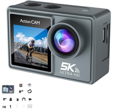 Neksong Kersens Puruxe Caméra Sport + 64gb Memory Card Kits for Riding Hiking Diving