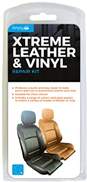 XLVR1 18 Piece Set Xtreme Leather & Vinyl Repair Kit for Rips, Burns & Cuts- Includes Grain Papers & 7 Heat Cure Repair Compounds