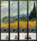 4er Set Ordnerrücken für breite Ordner Van Gogh Gemälde Aufkleber Etiketten Deko 073