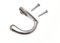 SINGLE HAT AND ROBE COAT HANGER CLOTHES HOOK CP CHROME + SCREWS ( pack of 3 )
