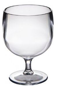 6 Verres à vin Roltex Polycarbonate EMPILABLES, incassables et réutilisables (200ml à ras bord Hauter 10.6 cm, Diamètre max 7.6cm)