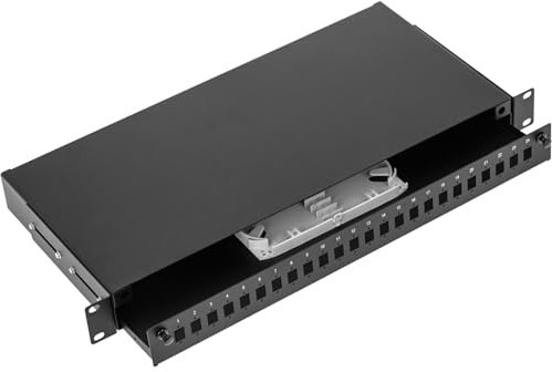 BeMatik - Panneau de Brassage Fibre Optique 1U Black 24 SC