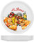 Van Well Napoli Lot de 6 assiettes à pizza italiennes, grandes, ø 30,5 cm, assiettes XL en porcelaine pour pizzas et pâtes, passent au micro-ondes, passent au lave-vaisselle, bien empilables, pour la